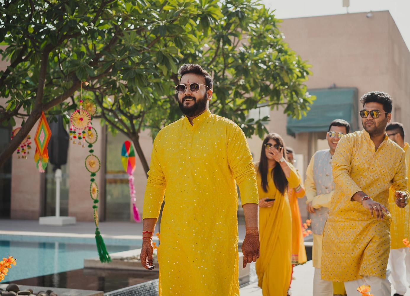 Haldi outfit hot sale for groom